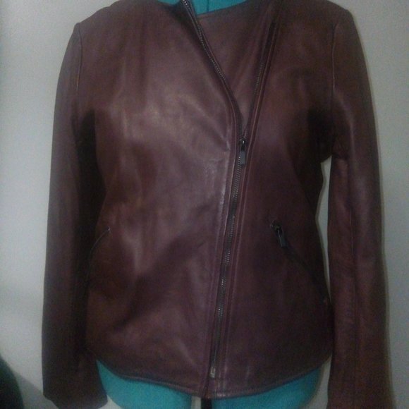 Neiman Marcus The Leather Collection Moto Jacket Sz L - Picture 7 of 15